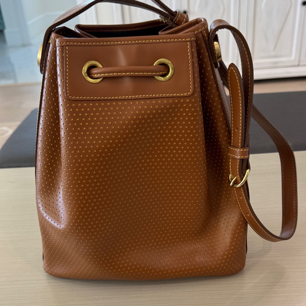 Dooney & Bourke Tan Leather Bucket Bag - Picture 4 of 9